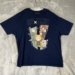 Spy x‎ Family Anime Graphic T Shirt Navy Blue Crunchyroll Toho 3XL